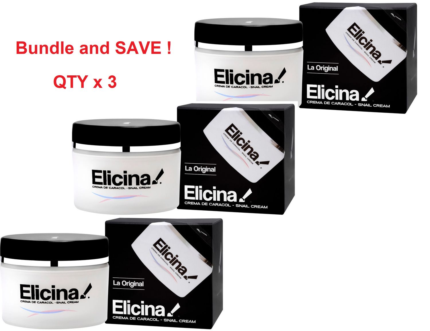 QTY x 3 Elicina Anti-Aging Regenerative Cream 40gr