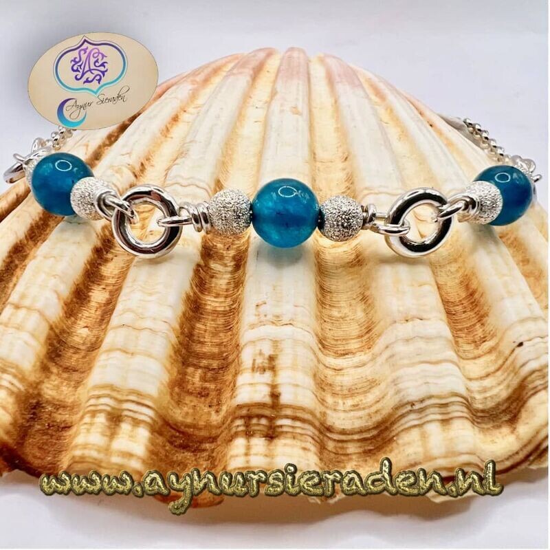 Armband met blauwe fluoriet