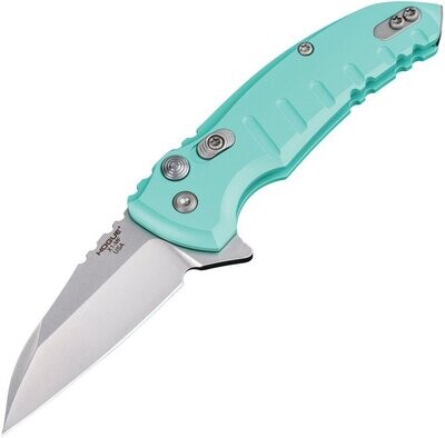 Hogue X1 Microflip Teal aluminum handle CPM-154 stainless Wharncliffe blade FREE SHIPPING, PAY NO SALES TAX ON THIS ITEM