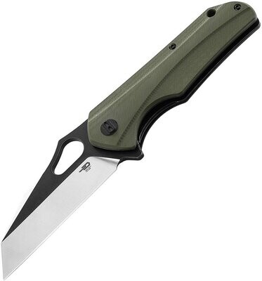 Bestech Knives Operator Linerlock Green Knife D2 Steel Blade