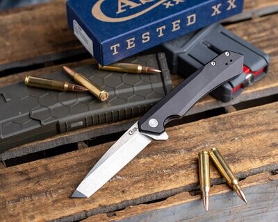 Case Knives Flipper Knife Kinzua Black Aluminum Handle S35VN Blade Model CA64665 ** FREE SHIPPING, PAY NO SALES TAX**