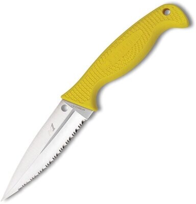 Spyderco Knives Yellow Fixed Blade Fish Knife 4.25