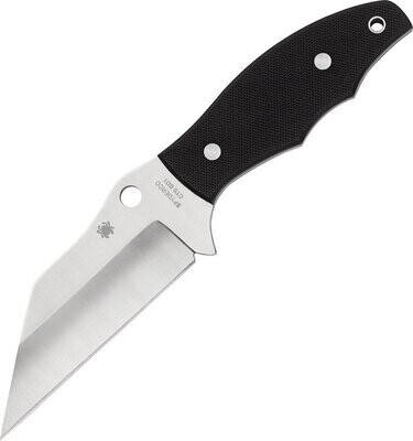 Spydero Model Ronin 2 fixed blade knife satin finish CTS-BD1 stainless Wharncliffe blade,Black G10 handle. SCFB09GP2
