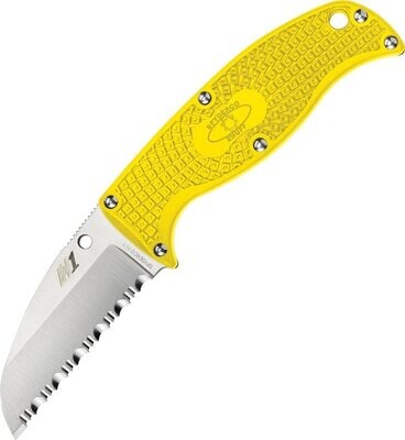 **Spydero Knives** Yellow bi-directional texture FRN handle, H1 Steel Blade Fixed Blade Knife SCFB31SYL