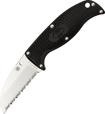 Enuff Serrated by Spyderco Knives serrated VG-10 stainless blade fixed blade knife SCFB31SBK *PAY NO SALES TAX ON THIS ITEM.