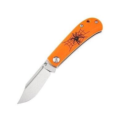 *Kansept Knives* Slip Joint Bevy K2026SW 154CM Blade Spider Print Orange G10 Handle Halloween Limited Edition FREE SHIPPING