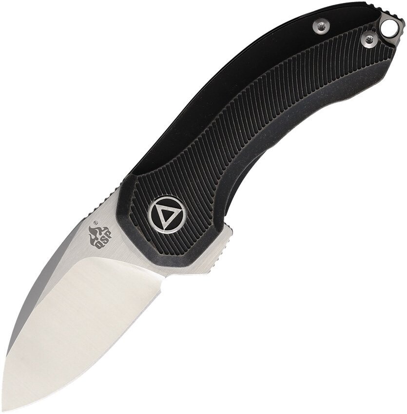 QSP Knives Hamster Pocket Knife,S35VN stainless blade, Black Titanium Handle