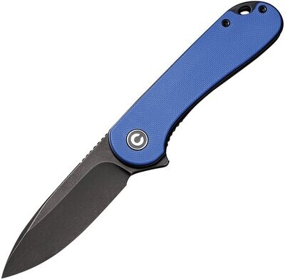 Civivi Knives by We Knife Elementum Linerlock Blue G10,black stonewash finish D2 tool steel blade. CIVC907X