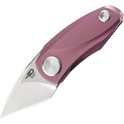 Bestech Knives Tulip Knife Bohler M390 stainless blade,Purple titanium handle.