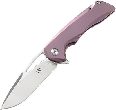 Kansept Knives Mini Kyro Framelock Knifes tonewash finish CPM S35VN stainless blade,Purple anodized titanium