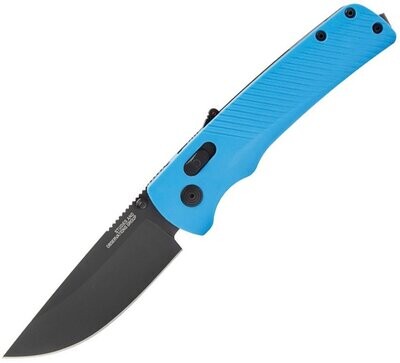 SOG Knives Flash MK3 AT-XR Lock A/O Knife Blue, black coated D2 tool steel drop point blade. Blue GRN handle. Thumb stud FREE SHIPPING.