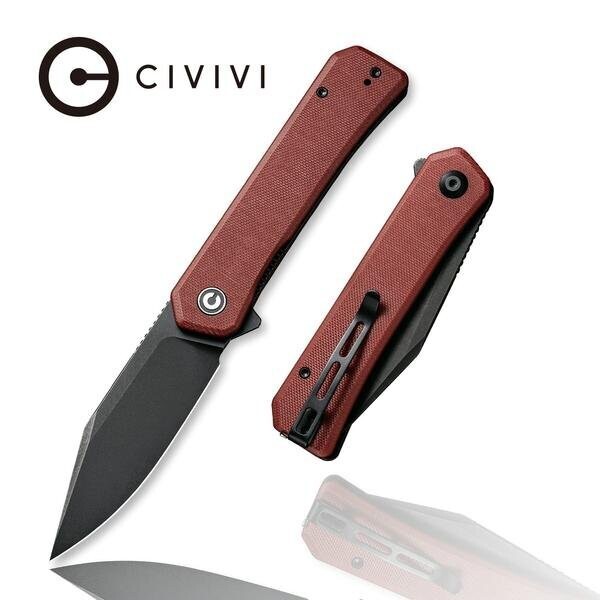 Civivi Relic Flipper knife ,Burgundy G10 Handle , Nitro-V Blade