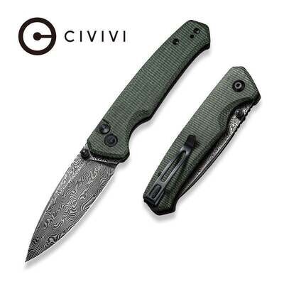 *Civivi Knives* Green CIVIVI Altus Button Lock and Thumb Stud Knife Micarta Handle 2.97
