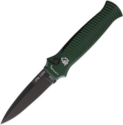 Piranha Knives Mini Guard Green Tactical Automatic Knife S30V Blade PAY NO SALES TAX ON THIS ITEM