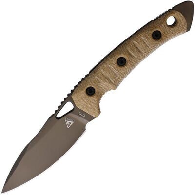 FOBOS KNIVES Cacula Fixed Blade Natural Canvas /Black Micarta handle. USED BY SPECIAL FORCES, PAY NO SALES TAX ON THIS ITEM