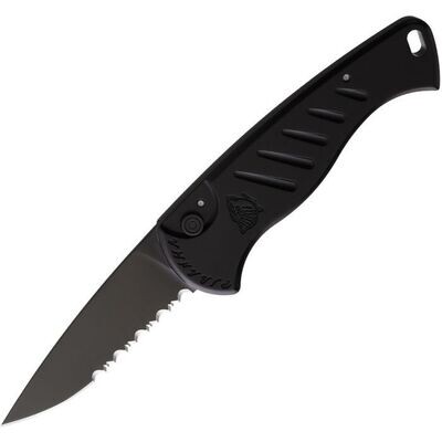 Piranha Knives Auto Fingerling Tactical serrated 154CM stainless blade, PAY NO SALES TAX ON THIS ITEM