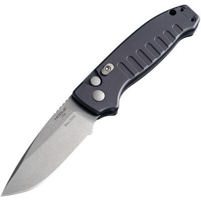 Hogue Knives Auto Ballista I Button Lock, 154CM stainless drop point blade. Black anodized aluminum handle HO64136 **PAY NO SALES TAX ON THIS ITEM
