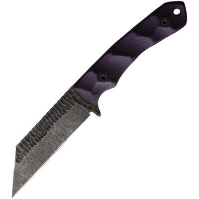 Stroup Knives GP3 Fixed Blade Purple sculpted G10 Handle.1095HC Steel Blade MADE IN THE USA. PAY NO TAX ON THIS ITEM.