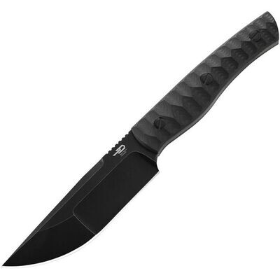 Bestech Knives Heidi Blacksmith 2 Fixed Blade Knife,S35VN stainless blade, Sculpted carbon fiber handle NO SALES TAX ON THIS ITEM
