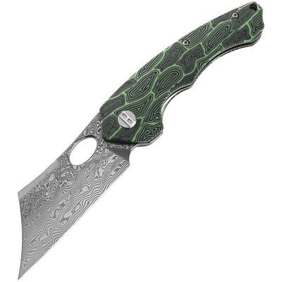 Bestech Knives Skirmish Linerlock Damascus Knife Black and green G10 handle. PAY NO SALES TAX ON THIS ITEM.