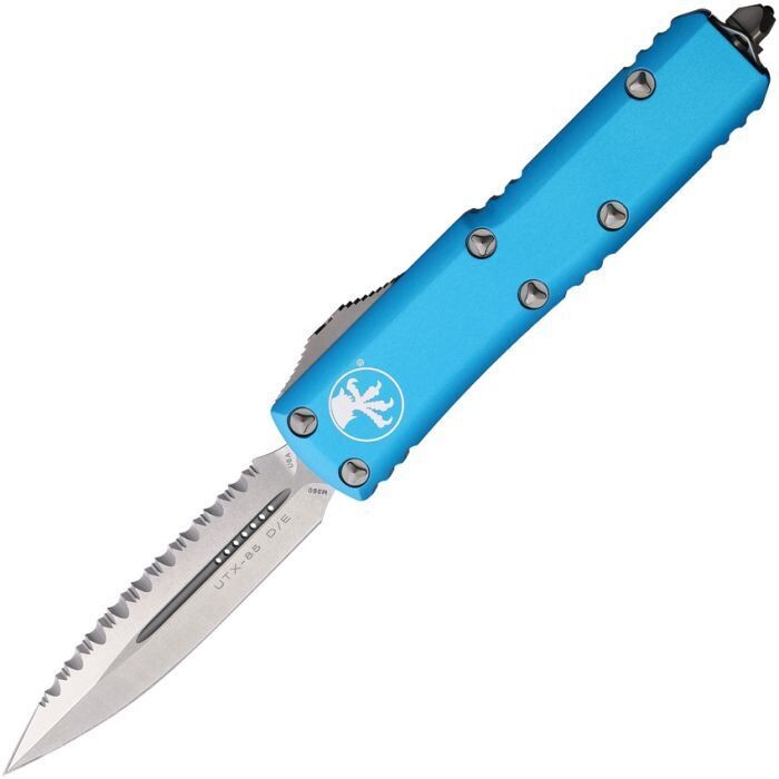 Microtech Knives OTF Knife Ultratech UTX- Turquoise Handle . FREE SHIPPING, NO SALES TAX.