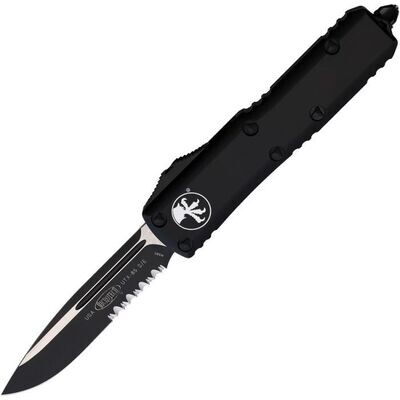Microtech Knives OTF Knife Ultratech UTX-85 Black Handle . FREE SHIPPING, NO SALES TAX.