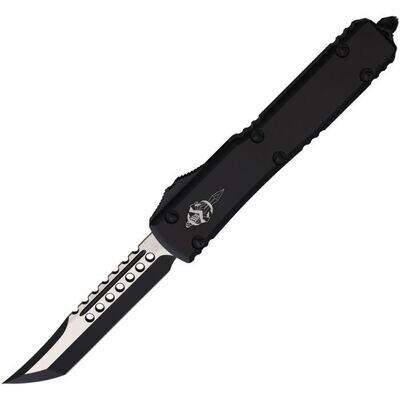 *Microtech Knives* Auto Ultratech Hellhound OTF Knife Black Aluminum Handle FREE SHIPPING , NO SALES TAX.