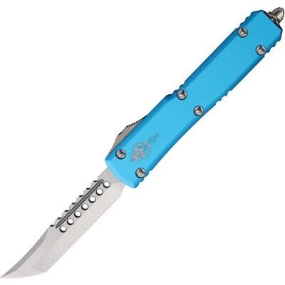 *Microtech Knives* Auto Ultratech Warhound OTF Knife Turquoise Aluminum Handle FREE SHIPPING , NO SALES TAX.