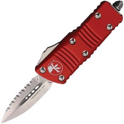 Microtech Knives Mini Troodon Mini CA Legal OTF Auto Knife, Red 6061-T6 Aluminum Handle FREE SHIPPING, NO SALES TAX.