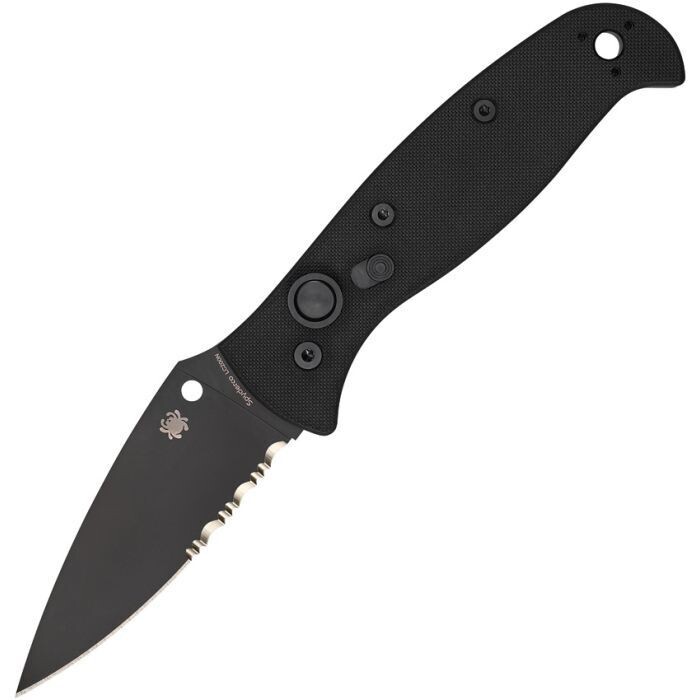 Spyderco Auto Autonomy 2 Button Lock Black/Black Knife, PAY NO SALES TAX ON THIS ITEM.