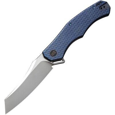 We Knife Co. RekkeR Framelock Blue titanium handle, CPM-20CV reverse tanto blade. FREE SHIPPING NO TAX, HOW ABOUT THAT.