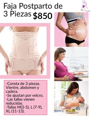 Faja Postparto de 3 Piezas