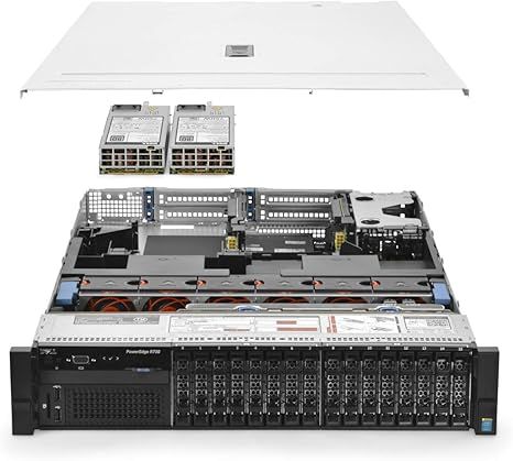 Refurbished Dell PowerEdge R730 Server/ 2X E5-2670v3  12x2 total 24 core 48 threads/ 64 GB /H730 raid /512 thosiba ssd sata /1 tb sata enterprise hdd