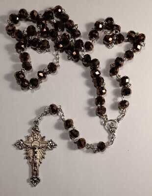 Brown Crystal Bead Rosary
