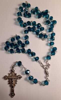 Sea Green Crystal Bead Rosary