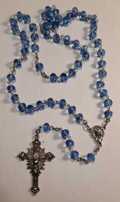 Baby Blue Crystal Rosary