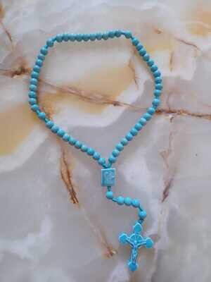 Blue Ceramic Rosary
