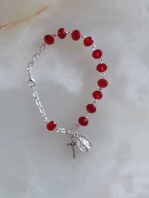 Red Rosary Bracelet
