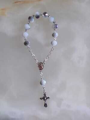Grey Mix Rosary Bracelet