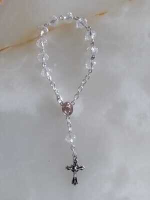 Clear Rosary Bracelet