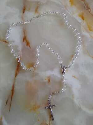 Clear Crystal Bead Rosary