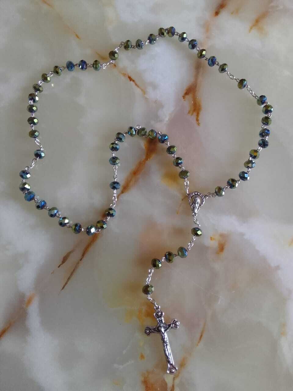 Multi Shade Crystal Bead Rosary
