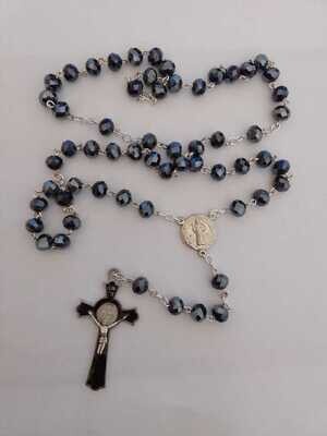 Black Crystal St Benedict Rosary