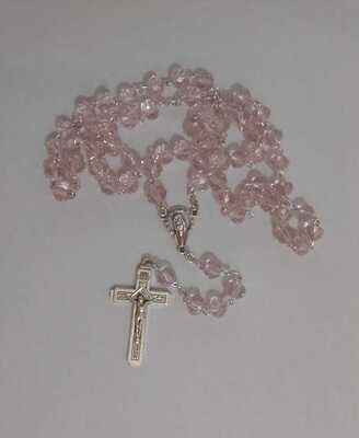 Light Pink Crystal Rosary
