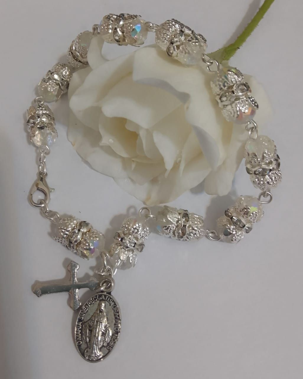 Rhinestone Diamante Rosary Bracelet