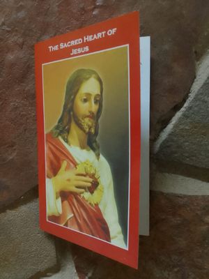 The Sacred Heart of Jesus  Prayer Card