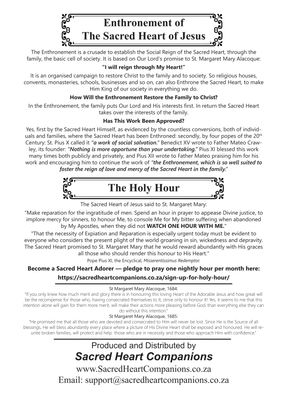 Sacred Heart Holy Hour A4 Poster
