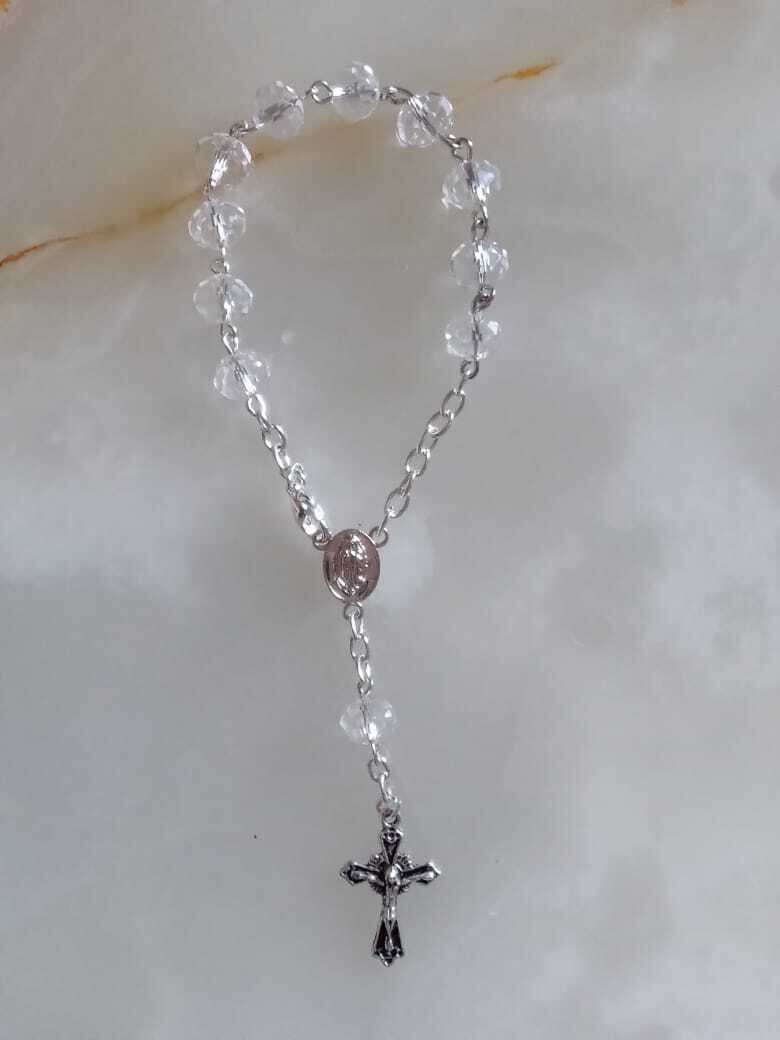 Clear Rosary Bracelet