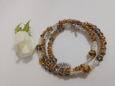 Double Row Crystal Rosary Bracelet- assorted