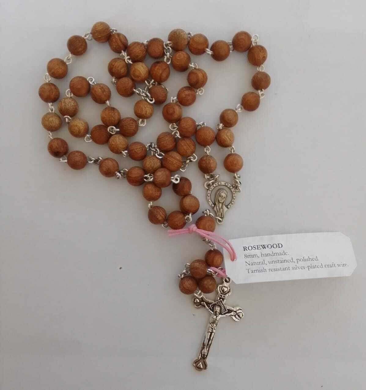 Rosewood Bead Rosary